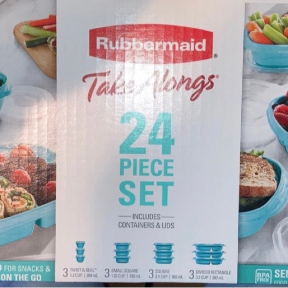 NIB Rubbermaid Take Alongs 24 Piece Set